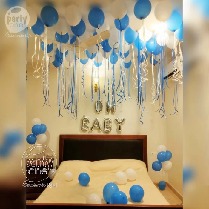 decorations Blue Balloon OH Baby Room Decor